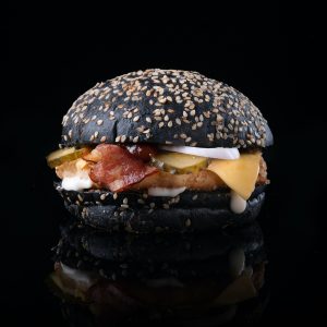 Schwarzes Burger Bun